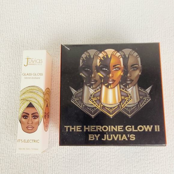 New Juvias Place Its Electric Glass Gloss and The Heroine Glow II highlighter - Picture 1 of 6